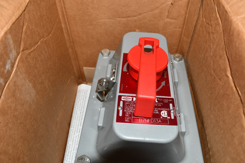 New Hubbell Hblb7nfd13a Disconnect Switch Non Fused, Hazardouslocation, 30a 600v