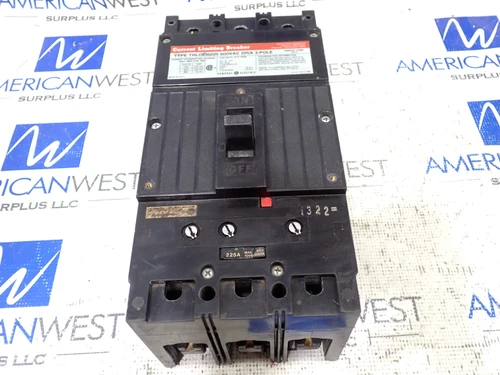 Ge Thlc236225 3 Pole 225 Amp 600 Volt Circuit Breaker 225a Trip Unit - Tested