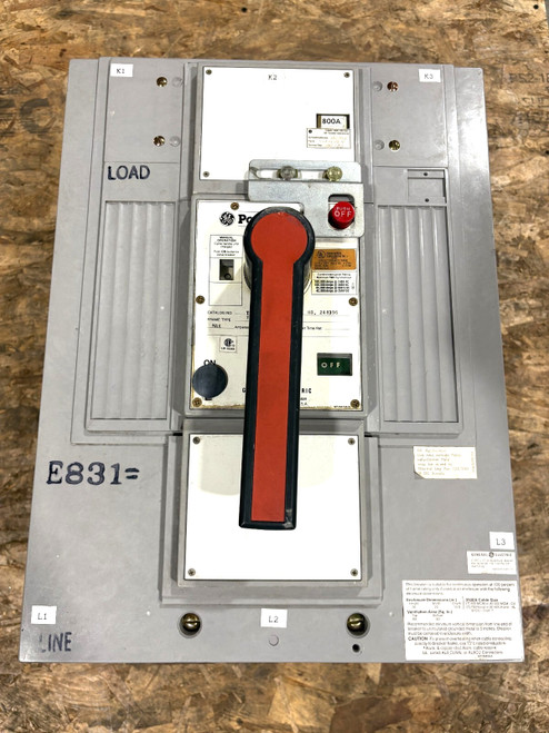 Ge General Electric Tpmmf76b Power Break Circuit Breaker W/ 800a Trip Unit