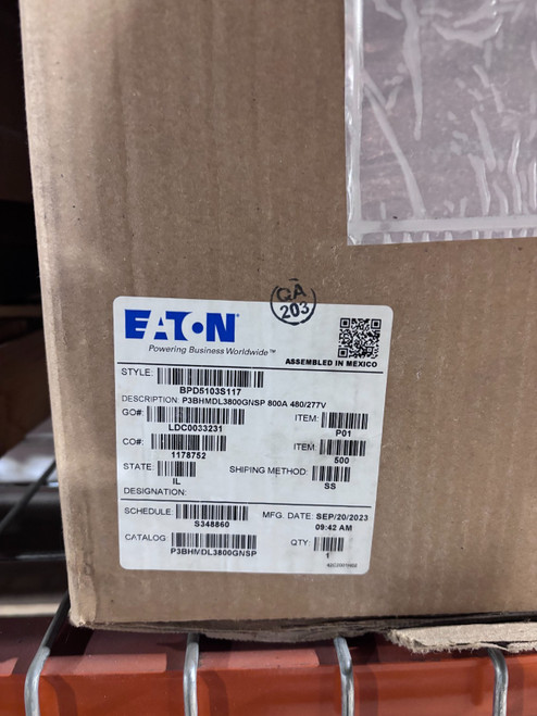 Eaton Bus Plug 800a 480/277