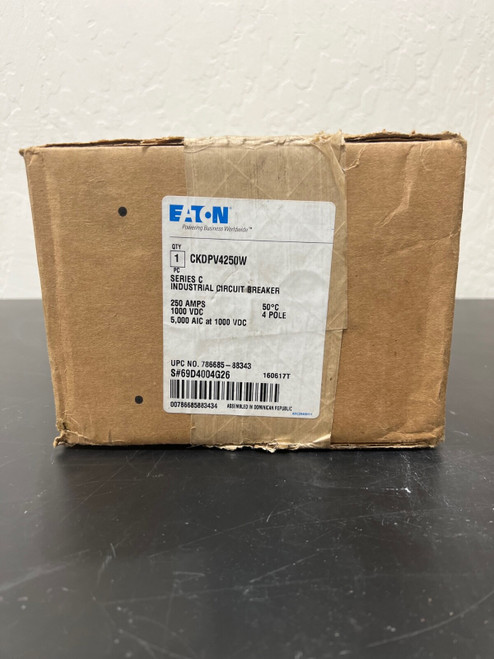 Eaton Ckdpv4250w Pvgard Solar Pv Circuit Breaker 250a 1000v 4 Pole - New in Box