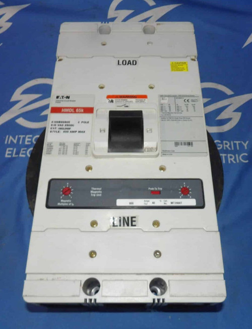 Eaton Hmdl2800f Series C 800a 2 Pole 600v Molded Case Circuit Breaker + 1 Yea...