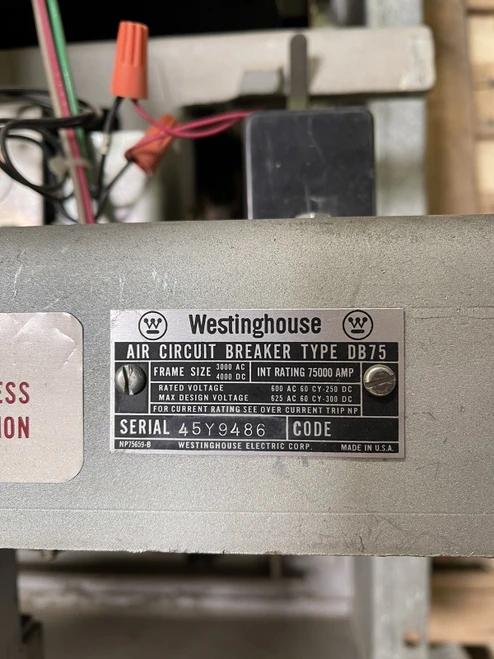 Db-75 Westinghouse Air Circut Breaker