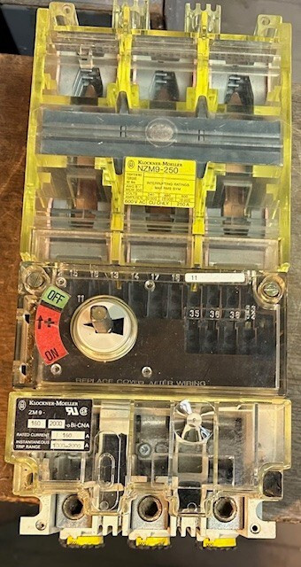 Klockner Moeller Nzm9-250 Zm9-160-cna 600vac 225hp Circuit Breaker New