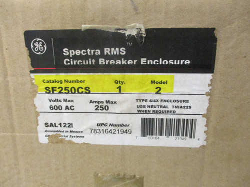 Ge Spectra Rms Circuit Breaker Enclosure Sf250cs Model 2 600vac 250amp