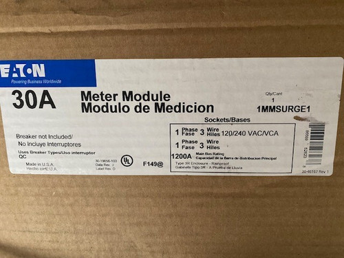 Eaton 1mmsurge1 1200amp, 240/120v, 1-phase, Eaton Surge Metering (new)