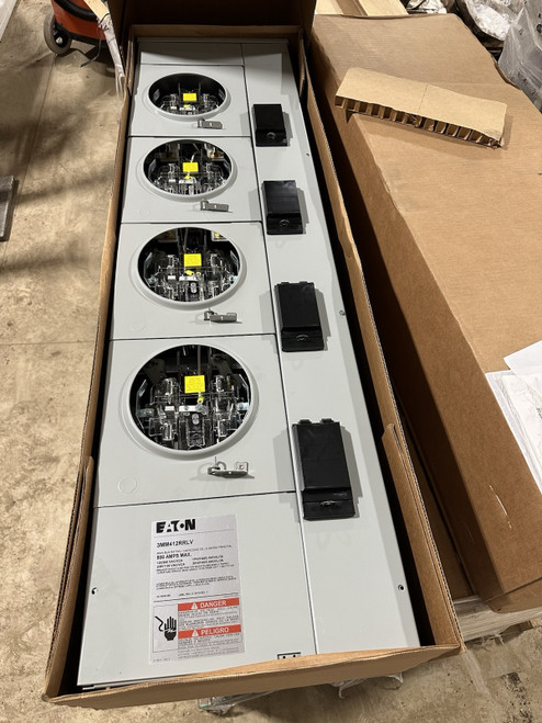 Eaton Three-phase Residential Meter Stack 3mm412rrlv 120/240v 800 Amp - New