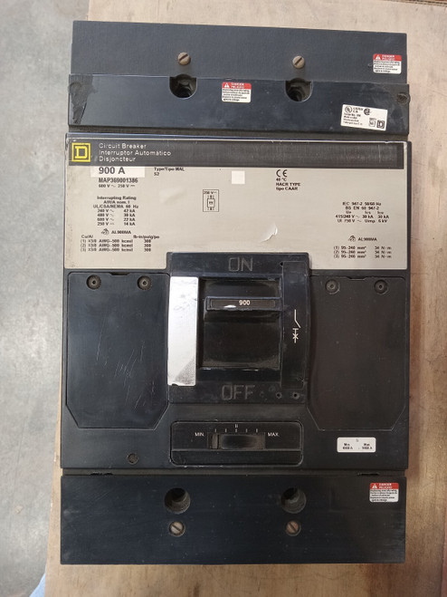 Square D Circuit Breaker 900a 600v 3p Map369001386 Type S2