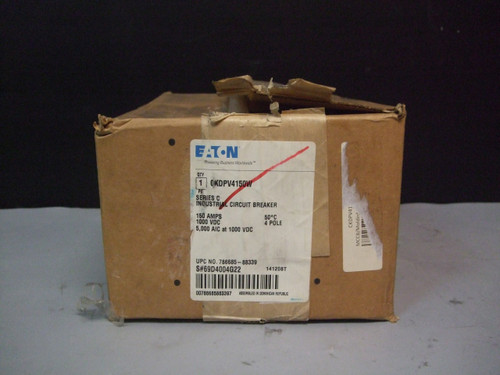 (new) Eaton Ckdpv4150w Series C Industrial Circuit Breaker, 150 Amps, 4 Pole