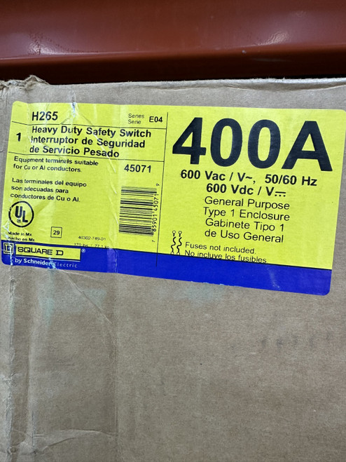 H265 Square D New in Boxes (2 Available) Buyer Pays Freight