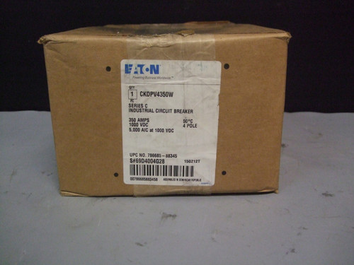 (new) Eaton Ckdpv4350w Series C Industrial Circuit Breaker, 350 Amps, 4 Pole