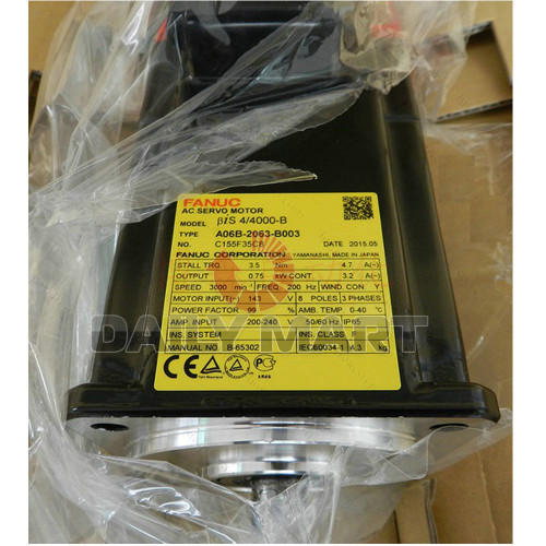 Brand Fanuc A06b-2063-b003 Motor - Industrial Automation Component