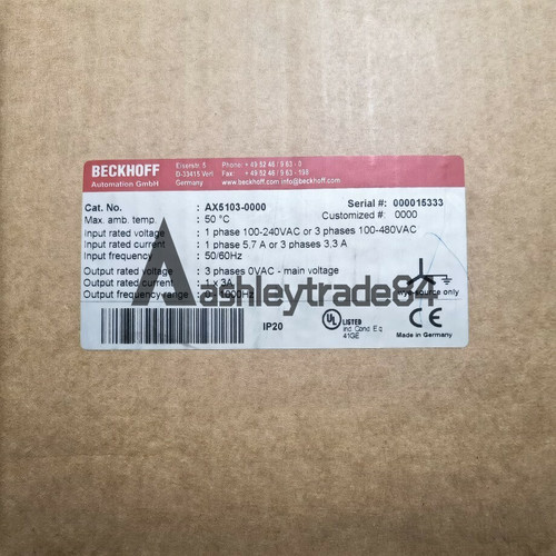 1pc New Beckhoff Ax5103-0000 Server Driver
