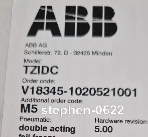 V18345-1020521001 Industrial Component - New Equipment