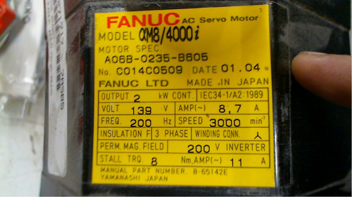 Fanuc A06b-0235-b605 Servo Motor - Open Box