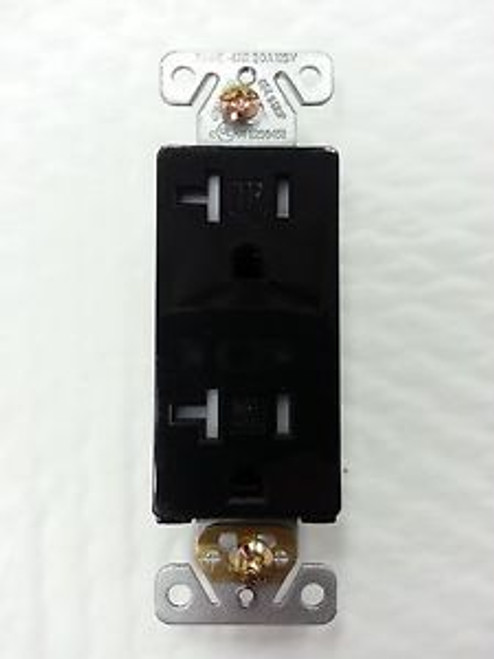 Decorator Duplex Receptacles 20 Amp Tamper Resistant Black 20A Decora