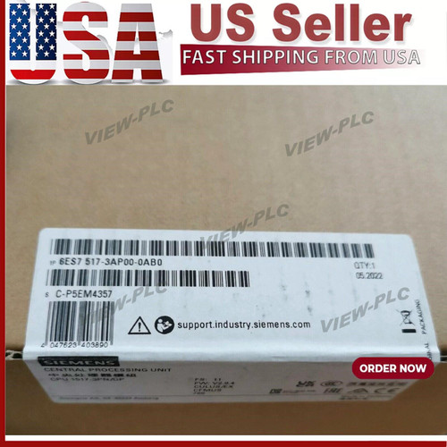 New Siemens 6es7517-3ap00-0ab0 S7-1500 Cpu 1517-3 Pn/dp 6es7 517-3ap00-0ab0
