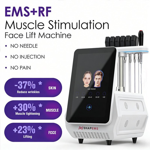 Ems +rf Muscle Stimulation Face Lifting Skin Tightening Wrinkles Removal Machine