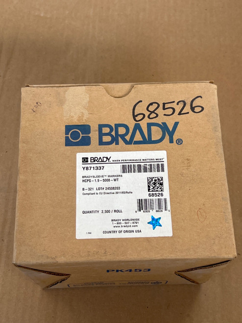 Brady Hcps-1.9-5008-wt Bradysleeve Wire Markers
