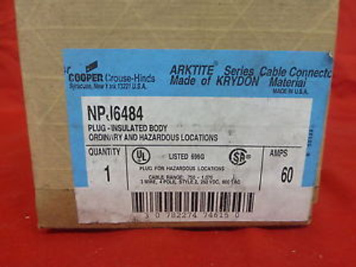 Crouse-Hinds Npj6484 New Sealed Krydon Plug 3W-4P 60A