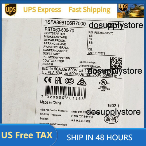 1SFA898106R7000 Abb Pstx60-600-70 Soft Starter for Motor Control