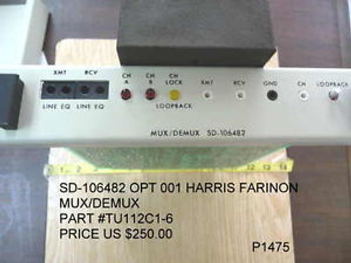SD-106482 OPT 001 MUX/DEMUX HARRIS FARINON