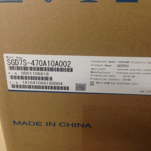 Yaskawa Sgd7s-470a10a002 Servo Drive - Original Equipment