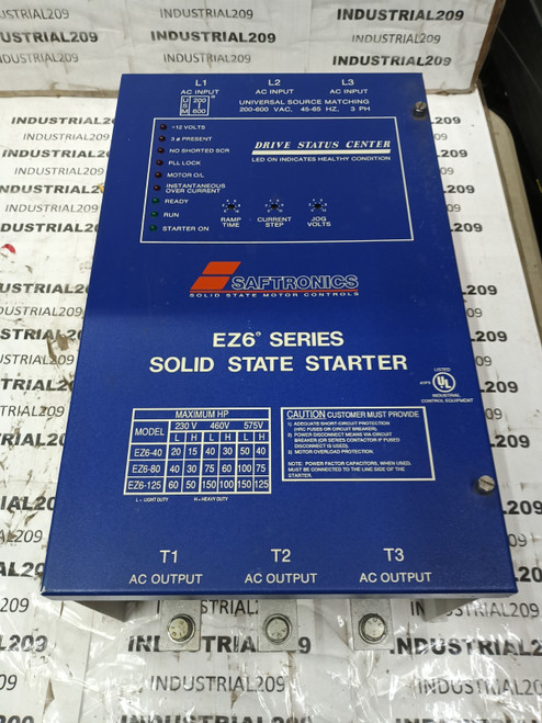 Saftronics Ez6-40 Solid State Starter Ez6 Series