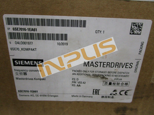 Siemens 6se7016-1ea61 Frequency Converter