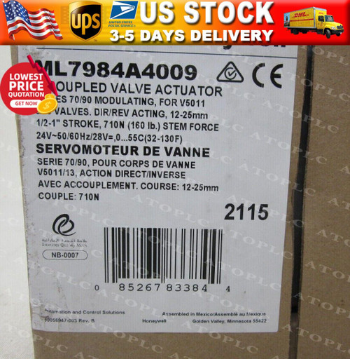 Honeywell Ml7984a4009 Direct Coupled Valve Actuator