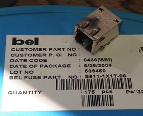 175pcs of PN# S811-1X1T-06 INTEGRATED CONNECTOR MODULES by Bel Fuse Inc