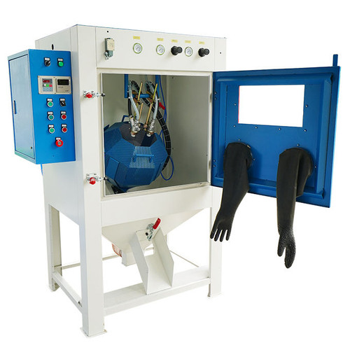 Hangzhou Kafan Machinery & Equipment Co., Ltd. Automatic Tumble Basket Blast Cabinet for Efficient Sandblasting