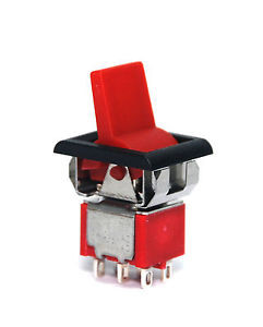 50pc Miniature Rocker & Paddle Switch On/On 6P DPDT 2A250V 5A120V 3MD1R723M1QES