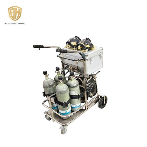 Portable Long Tube Breathing Apparatus Scba Trolley for Firefighting