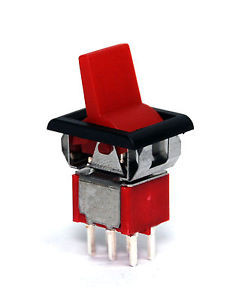 50pc Miniature Rocker & Paddle Switch On/On 6P DPDT 2A250V 5A120V 3MD1R723M2QES