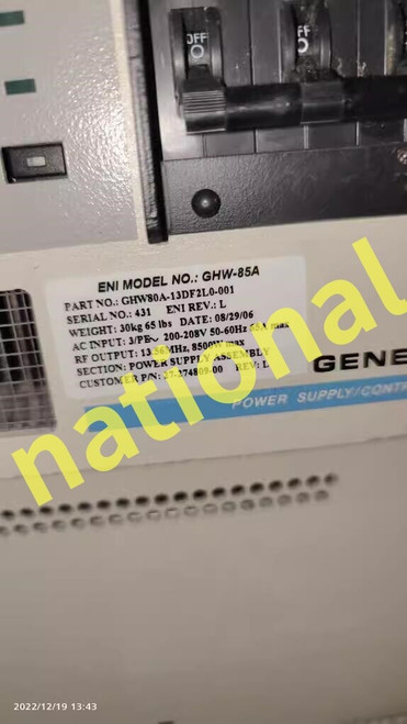 Ghw-85a Eni Rf Power Supply 8500w