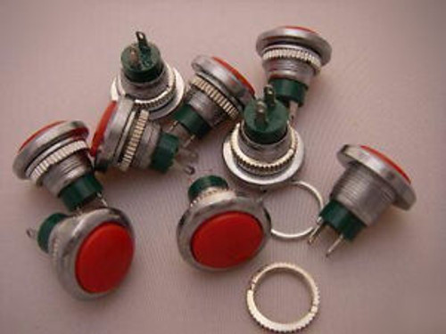 80pc RED Momentary  Push-Button Switch Off-(On) N/O,R312