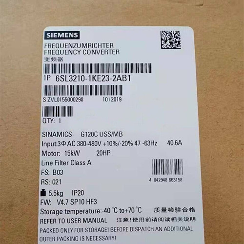 Siemens Sinamics G120c 6sl3210-1ke23-2ab1 Drive for Motor Control