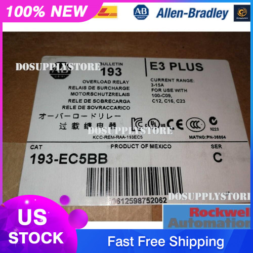 New Allen-bradley 193-ec5bb Thermal Relay 3-15a