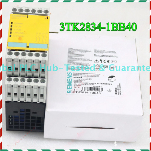 1PCS Siemens 3tk2834-1bb40 Dual Channel Safety Relay 24 Vdc