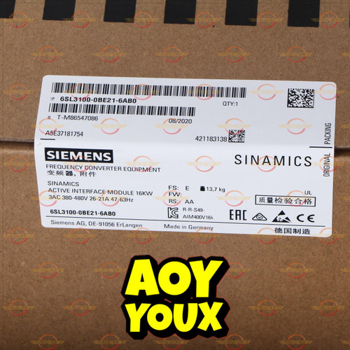 1piece Siemens Plc Module 6sl3100-0be21-6ab0 - New