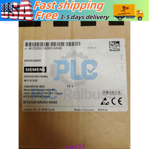 New Siemens 6fc5103-0ad03-0aa0 Control Panel for 840c/840ce Systems