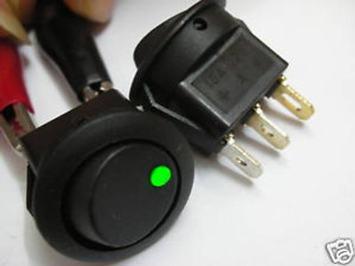 100,Green Led Light 12V Car Rocker OFF/ON SPST Switch