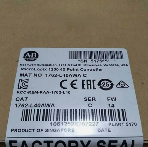 New Allen-bradley 1762-l40awa Micrologix 1200 Controller