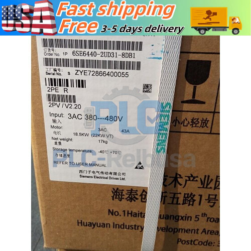 New Siemens 6se6440-2ud31-8db1 Micromaster440 Drive