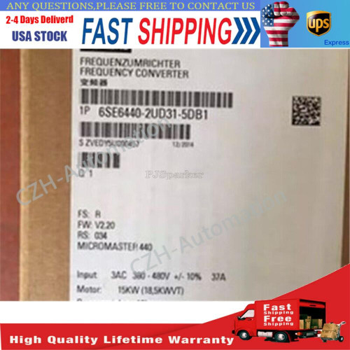 New Siemens 6se6440-2ud31-5db1 Micromaster 440 Drive