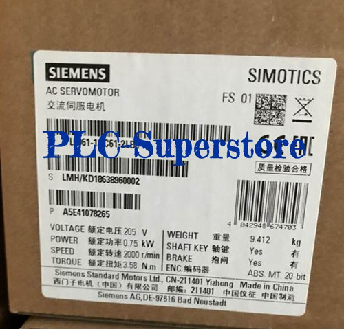 Siemens 1fl6061-1ac61-2lb1 V90 Servo Drive - Model 1fl6 061-1ac61-2lb1