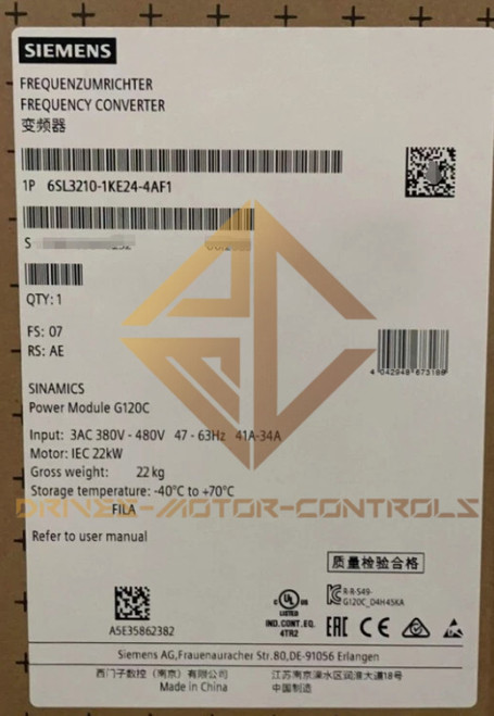 1PCS Siemens 6sl3210-1ke24-4af1 Inverter