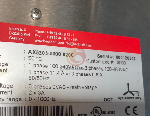 1PCS Beckhoff Ax5203-0000-0200 I/o Module - New Industrial Component
