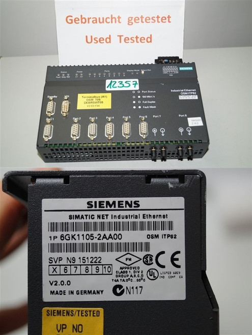 Siemens Industrial Ethernet Switch 6gk1105-2aa00 - Used